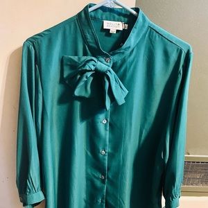 Molly Bracken emerald green blouse